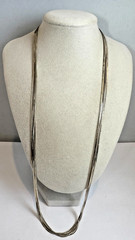 Italy .925 Sterling Silver 7 Strand Necklace. 10.58g L- 24 in.