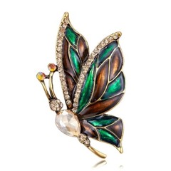 Vintage Art Nouveau Style Fairy Nymph Pendant Butterfly Brooch Shawl Pin Jewelry