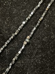 Vintage Boho Sterling Silver Beaded Baroque Pearl Necklace 18”
