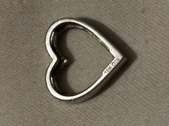 10K White Gold With 1/2 Carat Crushed Diamonds Heart Pendant