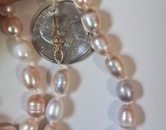 Vintage 14k Gold Baroque Pearl Necklace Art Deco to MCM