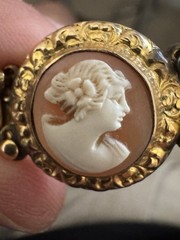 Antique Carmen by D.F. Briggs Co Adjustable Cameo Bracelet with Original Box!