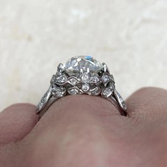 3Ct Round Lab Created Diamond Vintage Style Wedding Engagement 14K Gold FN Rings