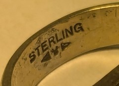 Vintage Clark & Coombs Sterling Silver Art Deco Men’s Signet Agate Ring