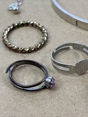 Small Lot of Jewelry Bracelets, Necklaces, & Rings. Religious and Other Styles