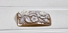 Vintage Carved Shell Roses Cameo