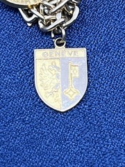 Vintage Signed Jostens 21 Charm 7” Bracelet 1/10 10k GF ANJU 585 ROME US SELLER