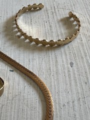 Vintage To Now Gold Tone Wearable Costume Jewelry Lot 9 Pieces