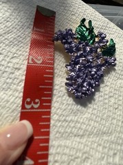 SALE: Vintage Gold Tone Lilacs Flower Floral Purple Enamel Brooch Pin Unsigned