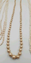 Lot Of 7 Necklaces Faux And Real Pearls Estate Jewelry Finds