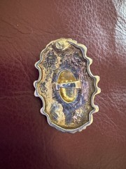Vintage 1980s Baroque Scroll Silver Tone Medallion Earring Coponent for Crafts