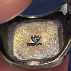 WW2 Sterling Silver Military Signet Ring 15.2 Grams Size 8.75 FD Sterling
