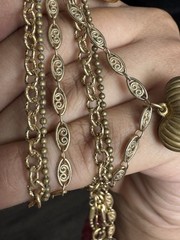 Maximal Art JOHN WIND Love & Luck Gold Tone Tripple Strand Charm Necklace