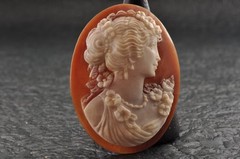 9 items , vintage shell cameo White and brown color (Total 323.0ct) with case.