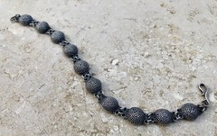 ✨🫧 VINTAGE .925 STERLING SILVER DOME BEAD BALL Link Bracelet | ESTATE Piece 🫧✨
