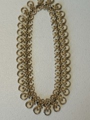 Trifari Gold-Tone Crown Jewelry Necklace, Vintage, Adjustable