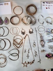 Huge Modern Costume Jewelry Lot 40+ Items Watch Necklace Earrings Trendy Bling