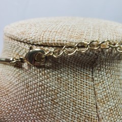 Vintage Statement Necklace Gold Tone Chain 19 Inch
