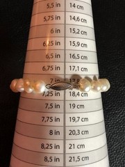 Vintage Genuine Real Freshwater Pearl Bracelet Sterling Silver 925 Knotted P18