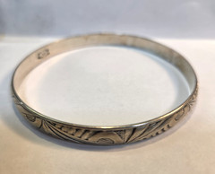 DANECRAFT FELCH Vintage ART DECO Sterling Silver BANGLE (RK-378)