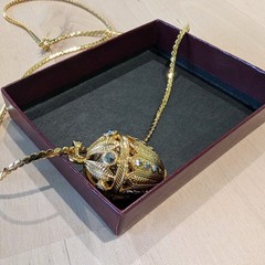 Vintage Edgar Berebi Festival Egg Pendant Necklace First Folio Edition