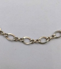 Vintage 925 Sterling Silver Infinity & Oval Link Starter Charm Bracelet 8″ – 4g