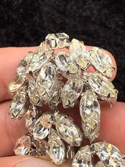 Vintage Weiss Rhinestone Chandelier Brooch Silver Tone Full of Sparkle Waterfall