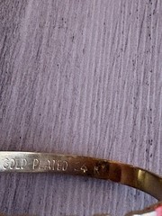 Vintage SIGNED, FLORENCE ITALY 24KT PLATED BRACELET.