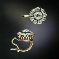 Art Deco Style 2.8Ct Flower Drop Dangle Lab Diamond 14K Gold Finish Earrings