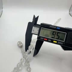 Vintage Rock Crystal Quartz (tested) Graduated Faceted Beads 17″ 4.3mm-9.5mm