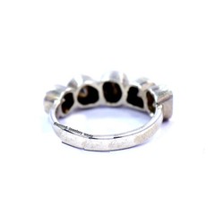 0.80ctw Genuine Old Mine Antique Cut Diamond Silver Victorian Style Ring Jewelry