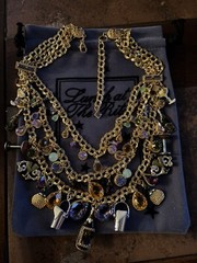 Lunch At The Ritz COCKTAILS Triple Strand Necklace; NEW, NEVER WORN, RARE!!!!