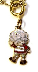 Original Vintage 1980 Strawberry Shortcake Metal 13 Dangle Charm Bracelet