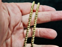 Vintage Gold Tone “FRANCO” Chain Statement Necklace