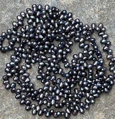 Genuine Pearl Beaded Necklace Tiny Beads Artisan Jewelry Peacock Hues Dainty
