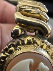 Antique Carmen by D.F. Briggs Co Adjustable Cameo Bracelet with Original Box!