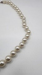 Vintage Faux Pearl Necklace Women’s Jewelry 19″ Screw Clasp Fancy Retro Beads
