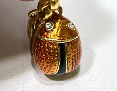 Faberge 5 Egg Bracelet The Museum Company Gold Plated Pewter Jewel Tones