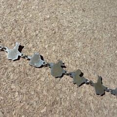 Vintage 1950s Sterling Silver Peter Rabbit Storybook Animal Link Bracelet