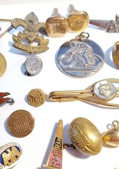 Antique, Vintage Mens Jewelry, Collectibles, Accessories Lot, Over 50 Pieces!