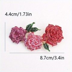 Luxurious Luxury Temperament Vintage Rose Set Brooch Accessories Jewelry Gift