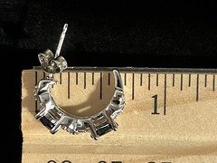 Black and Crystal Rhinestone Pendant and Earring Set with AGI 925 Box Link Chain