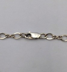 Vintage 925 Sterling Silver Infinity & Oval Link Starter Charm Bracelet 8″ – 4g