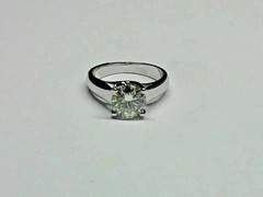 2Ct Round Cut Women’s Lab-Created Diamond Anniversary 14k White Gold Finish Ring