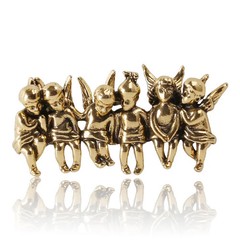 Vintage Angel Shape Brooch Women Jewelry Matte Metal Pin Coat Collar Accessories
