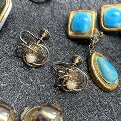 Wearable Vintage Clip Earring Lot Assorted 8 Pairs As Shown