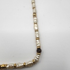 Vintage Signed Napier Women’s Necklace Gold Tone With Beads 30″