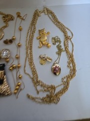 Vtg & Modern Goldtone & Other Jewelry Lot Necklaces Earrings More Lot