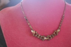 Vintage Necklace Rhinestones Very Light Citrine Color Choker