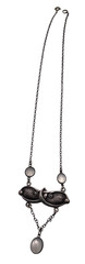 English Sterling Silver 1918 Necklace in Art Nouveau Style